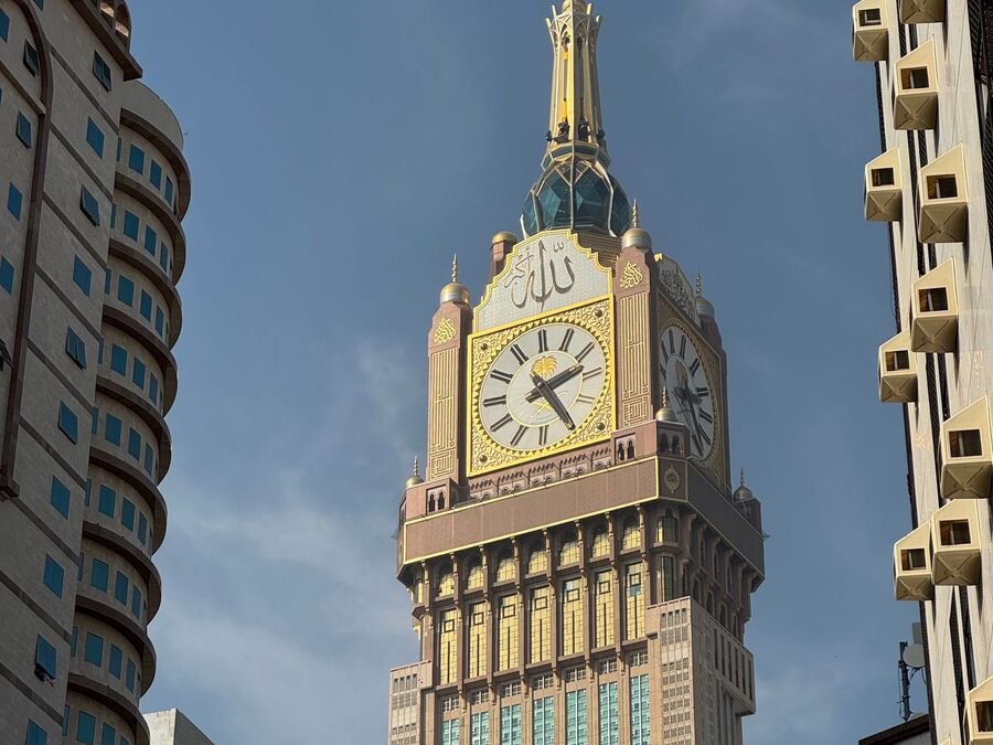 The Abraj Al Bait Clock Tower complex beside the Grand Mosque in Makkah
